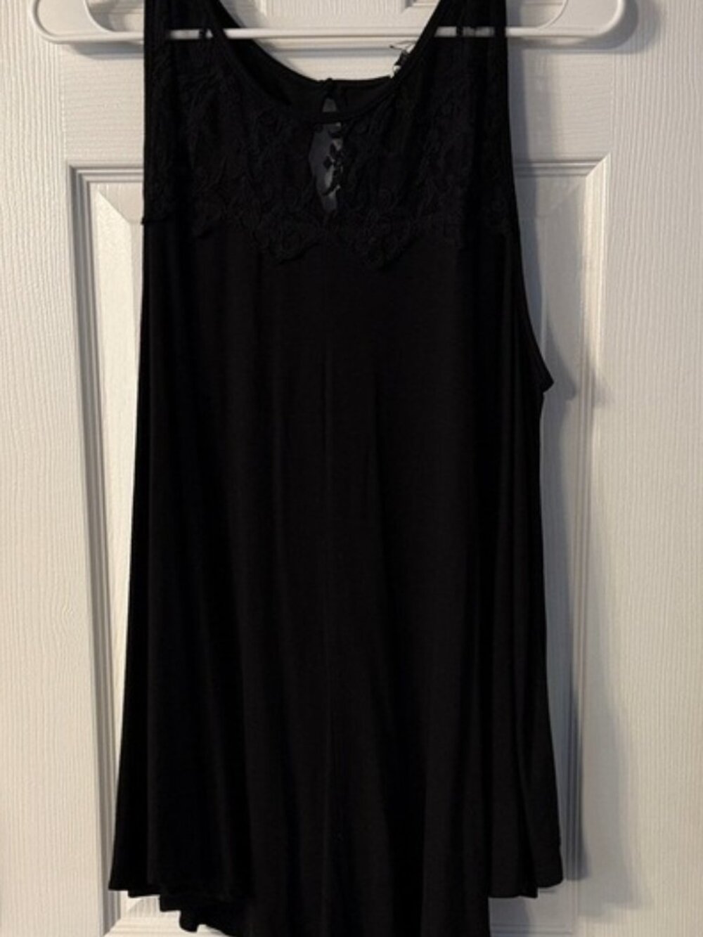 Green Envelope Black Lace Tank Top